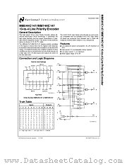 MM74HC147 datasheet pdf National Semiconductor