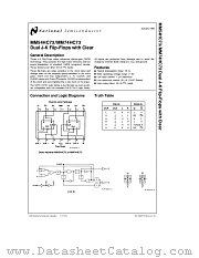 MM54HC73 datasheet pdf National Semiconductor