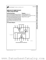 MM54HC4075 datasheet pdf National Semiconductor