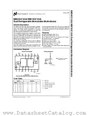 MM74HC123A datasheet pdf National Semiconductor