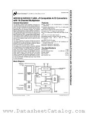 ADC0816 datasheet pdf National Semiconductor