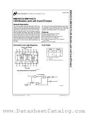 MM74HC75 datasheet pdf National Semiconductor