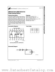 MM54HC4016 datasheet pdf National Semiconductor