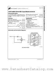 CD4016BC datasheet pdf National Semiconductor
