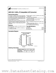 ADC1001 datasheet pdf National Semiconductor