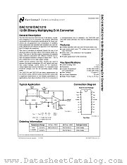 DAC1219 datasheet pdf National Semiconductor