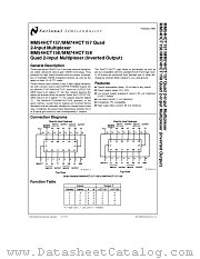 MM74HCT157 datasheet pdf National Semiconductor