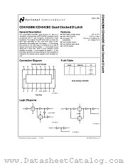 CD4042BC datasheet pdf National Semiconductor