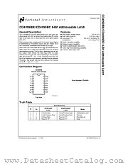 CD4099BC datasheet pdf National Semiconductor