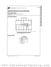 DM74S30 datasheet pdf National Semiconductor