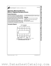 DM7447A datasheet pdf National Semiconductor