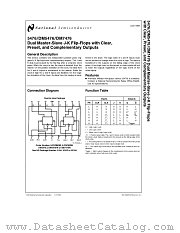 DM7476 datasheet pdf National Semiconductor