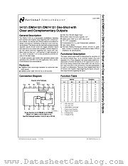 DM74121 datasheet pdf National Semiconductor