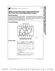 DM54L74 datasheet pdf National Semiconductor