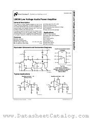LM386 datasheet pdf National Semiconductor