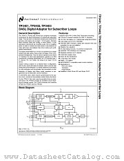 TP3402 datasheet pdf National Semiconductor
