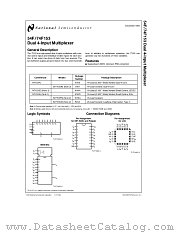 54F153 datasheet pdf National Semiconductor
