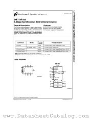 54F169 datasheet pdf National Semiconductor