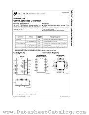 74F182 datasheet pdf National Semiconductor