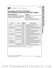 54F244 datasheet pdf National Semiconductor