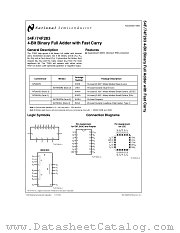 74F283 datasheet pdf National Semiconductor