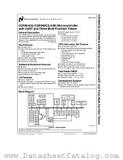 COP884CG datasheet pdf National Semiconductor