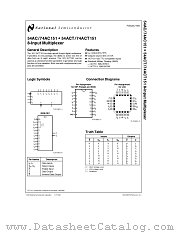 54AC151 datasheet pdf National Semiconductor