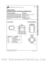 54AC191 datasheet pdf National Semiconductor