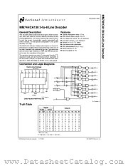 MM54HCA138 datasheet pdf National Semiconductor