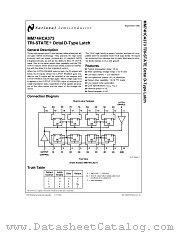 MM54HCA373 datasheet pdf National Semiconductor
