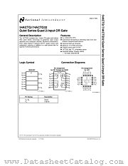 74ACTQ32 datasheet pdf National Semiconductor