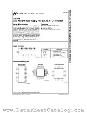 100390 datasheet pdf National Semiconductor