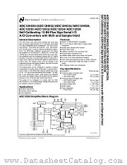 ADC12H030 datasheet pdf National Semiconductor
