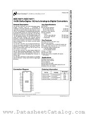 ADC16071 datasheet pdf National Semiconductor