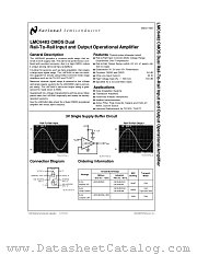 LMC6482 datasheet pdf National Semiconductor