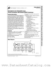 NS32AM163-20 datasheet pdf National Semiconductor