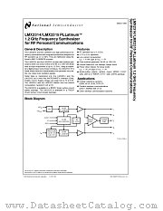 LMX2315 datasheet pdf National Semiconductor