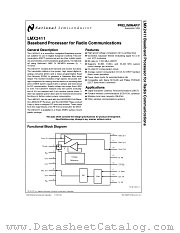 LMX2411 datasheet pdf National Semiconductor