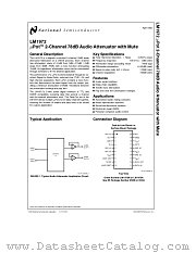 LM1972 datasheet pdf National Semiconductor