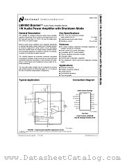 LM4860 datasheet pdf National Semiconductor