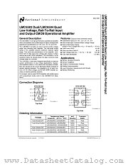 LMC6582 datasheet pdf National Semiconductor