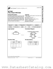 NC7S08 datasheet pdf National Semiconductor