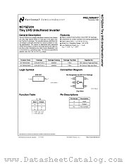 NC7SZU04 datasheet pdf National Semiconductor