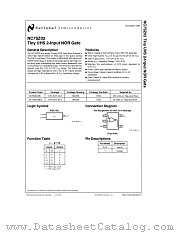 NC7SZ02 datasheet pdf National Semiconductor