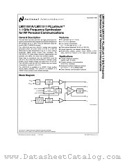 LMX1501A datasheet pdf National Semiconductor