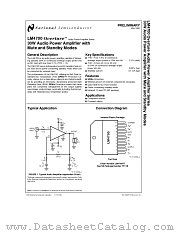 LM4700 datasheet pdf National Semiconductor
