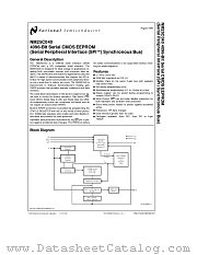 NM25C040 datasheet pdf National Semiconductor