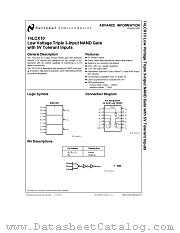 74LCX10 datasheet pdf National Semiconductor