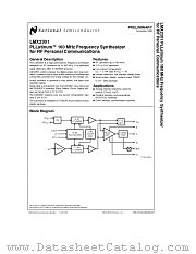 LMX2301 datasheet pdf National Semiconductor