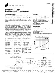 CLC412 datasheet pdf National Semiconductor